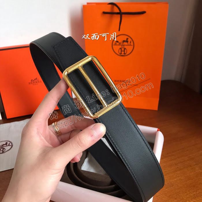 HERMES皮帶 官網同步 雙面小牛皮腰帶 愛馬仕雙面男皮帶  hgh1957
